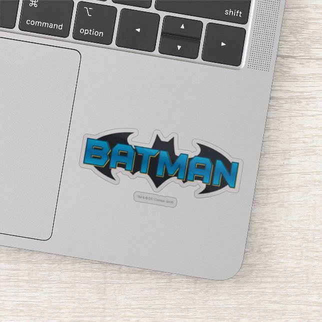 Adesivo Batman | Logotipo do nome azul (Detalhe)