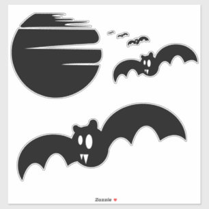Adesivo Bats and Moon Halloween