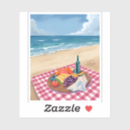 Adesivo Beach Picnic | Ocean Shore Painting Art