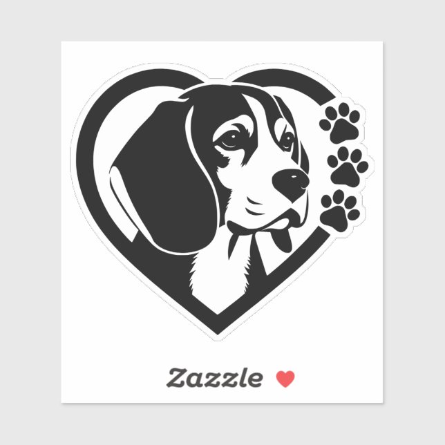 Adesivo Beagle (Folha)