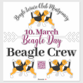Adesivo Beagle Dog Day Mailing 