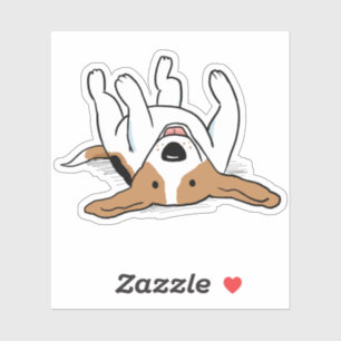 Adesivo Beagle Sem Fios   Feliz Cartoon Vinil Sticker