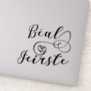 Adesivo Béal Feirste Flag Heart, Belfast