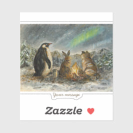 Adesivo Beam Lingering Whimsical Aurora Animals Painting