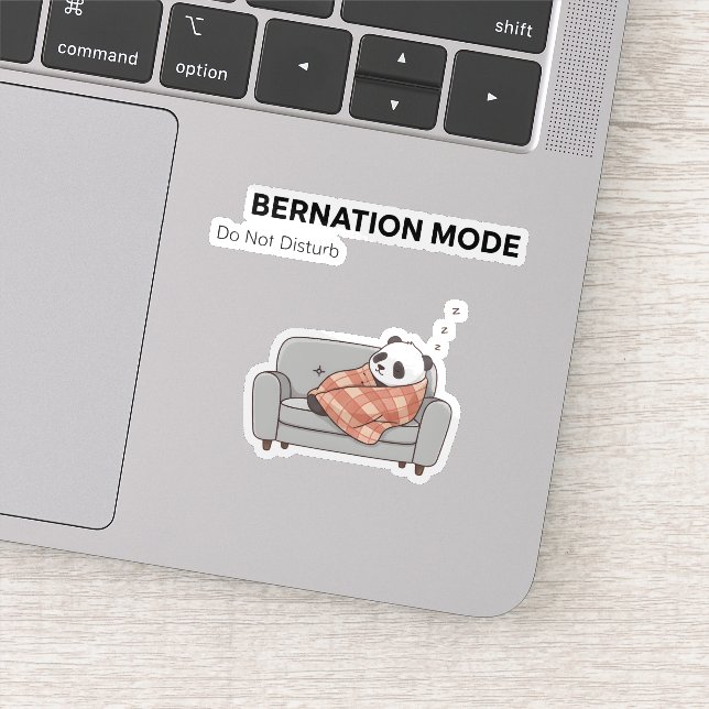 Adesivo Bearnation Mode Panda Sticker – Lazy Vibes (Detalhe)