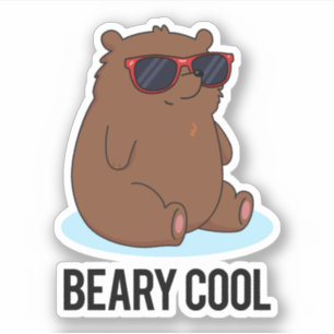 Adesivo Beary Legal Engraçado Bear Pun
