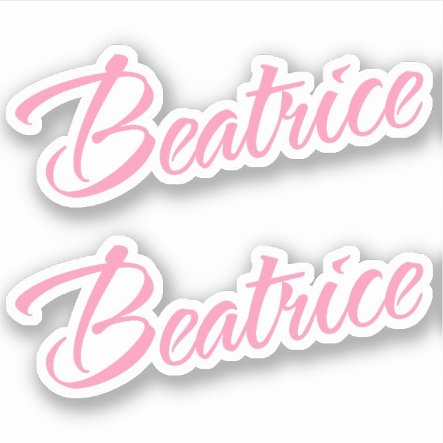 Adesivo Beatrice Decorative Name (Frente)