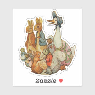 Adesivo Beatrix Clássico Potter Peter e Amigos