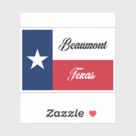 Adesivo Beaumont Texas Flag