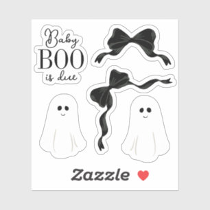 Adesivo Bebê Boo é devido Chá de Halloween