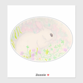 Adesivo Bebê coelho aquarela