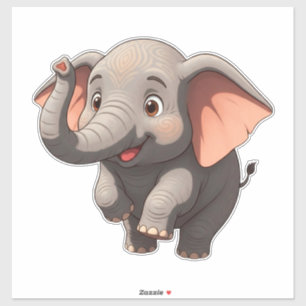 Adesivo Bebê Elefante Desenho Adorável