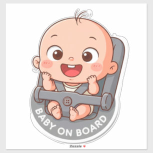Adesivo Bebê Feliz Desenho Animado