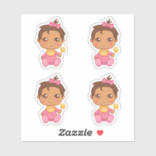 Adesivo Bebê Garota Rosa Conjunto de macacões Rosa 4