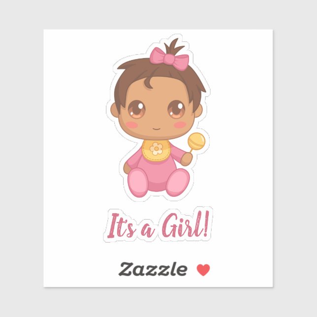 Adesivo Bebê Moça Rosa Jumpetada (Folha)