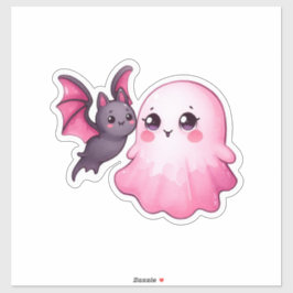 Adesivo Bebê morcego e fantasma pinkthrough ai art