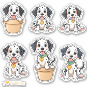 Adesivo Bebês Dalmatianos - Artigos de papelaria