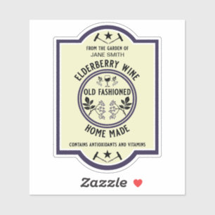 Adesivo Bebidas de Amoras Caseiras Personalizadas