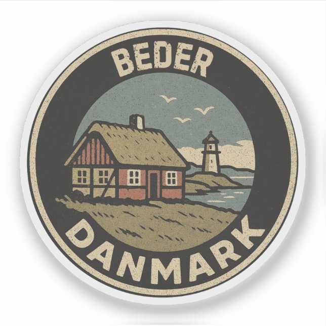 Adesivo Beder, Dinamarca Danmark (Frente)