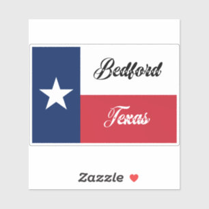 Adesivo Bedford TX Flag