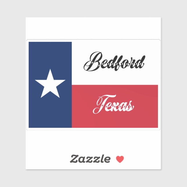 Adesivo Bedford TX Flag (Folha)