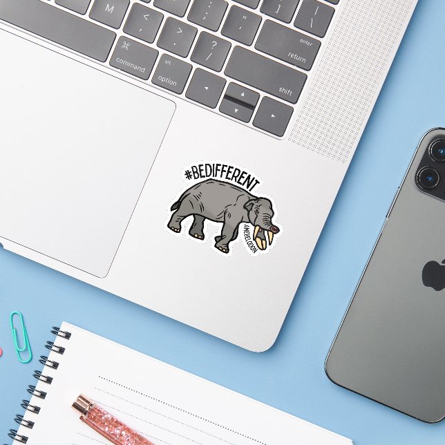 Adesivo #BeDifferent Amebelodon Sticker (Notebook com iPhone)