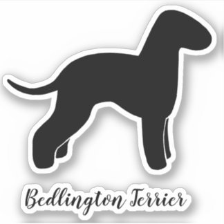 Adesivo Bedlington Terrier Dog Silhouyl Sticker