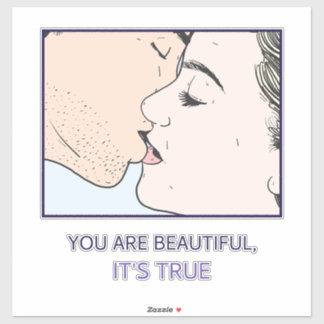 Adesivo Bedroom Wall Decor Art Romantic Couple Kiss