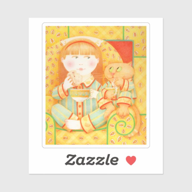 Adesivo BEDTIME SNACK 3" Vinheta de vinilo (Folha)