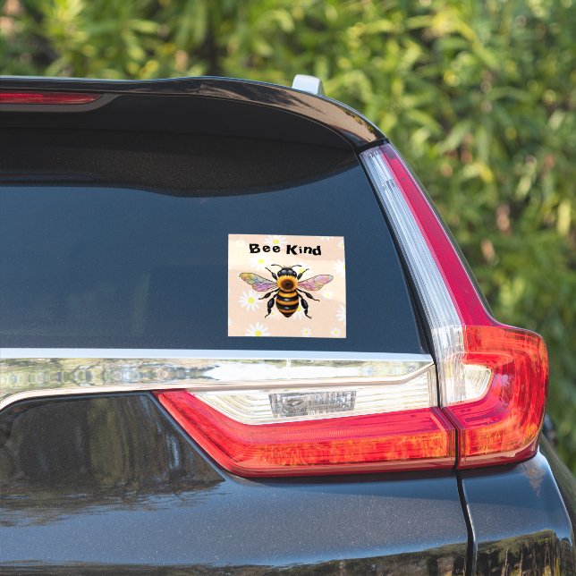 Adesivo Bee Kind cut vinyl sticker (Lado do carro)