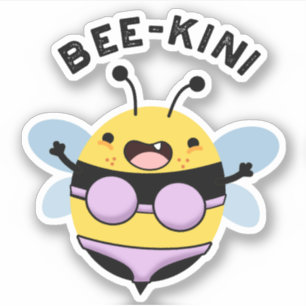 Adesivo Bee-kini Engraçado Bee Puns