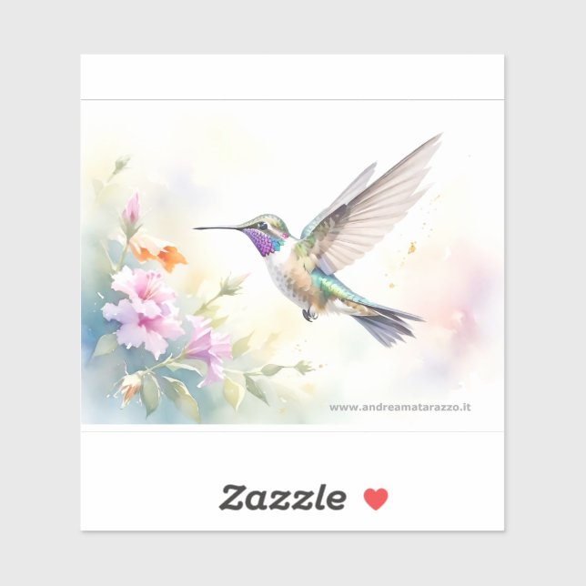 Adesivo Beija-flor (Folha)