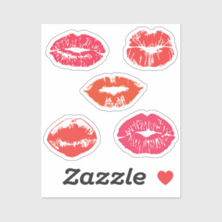 Adesivo Beijando Lábios Vermelhos
