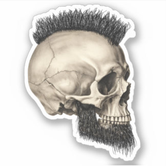 Adesivo Beijo com vareta do crânio