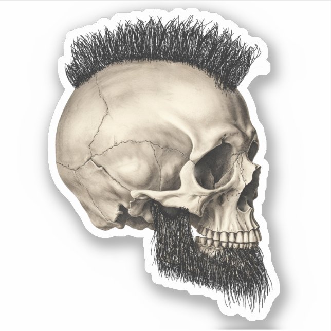 Adesivo Beijo com vareta do crânio (Frente)