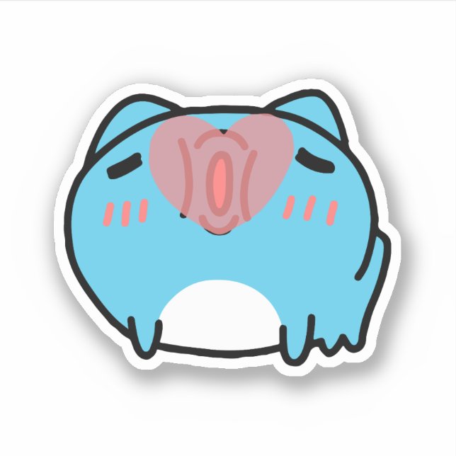 Adesivo Beijo de Capoo de BugCat (Frente)