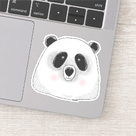 Adesivo Bela arte moderna panda. Crianças, urso engraçado