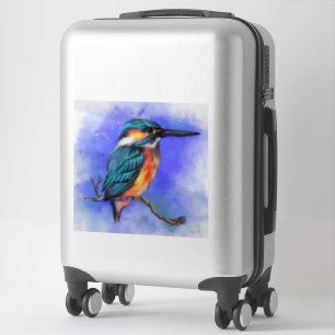 Adesivo Bela Ave Kingfisher - Arte de Aquarela