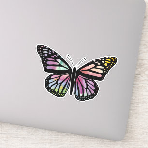 Adesivo Bela Borboleta Colorida de Aquarela