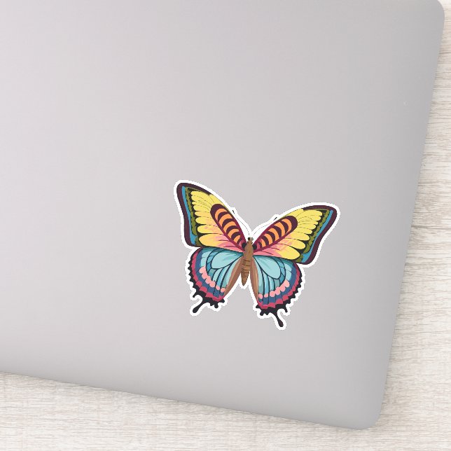 Adesivo Bela Borboleta Multicolorida (Detalhe)