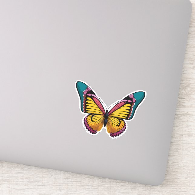 Adesivo Bela Borboleta Multicolorida (Detalhe)