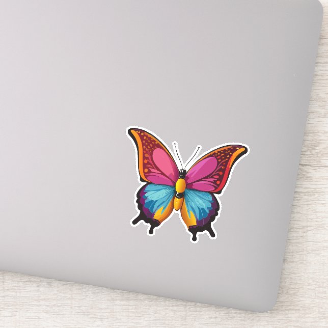 Adesivo Bela Borboleta Multicolorida (Detalhe)