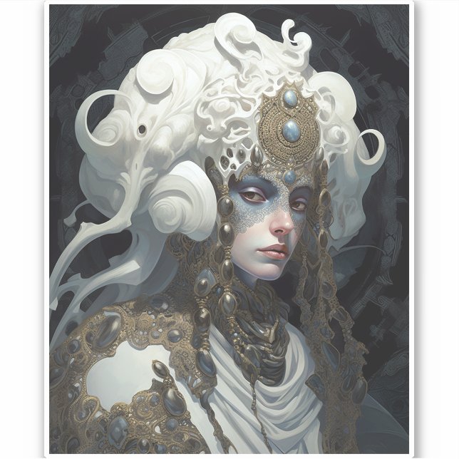 Adesivo Bela Bruxa Demon Queen Fantasy Art (Frente)