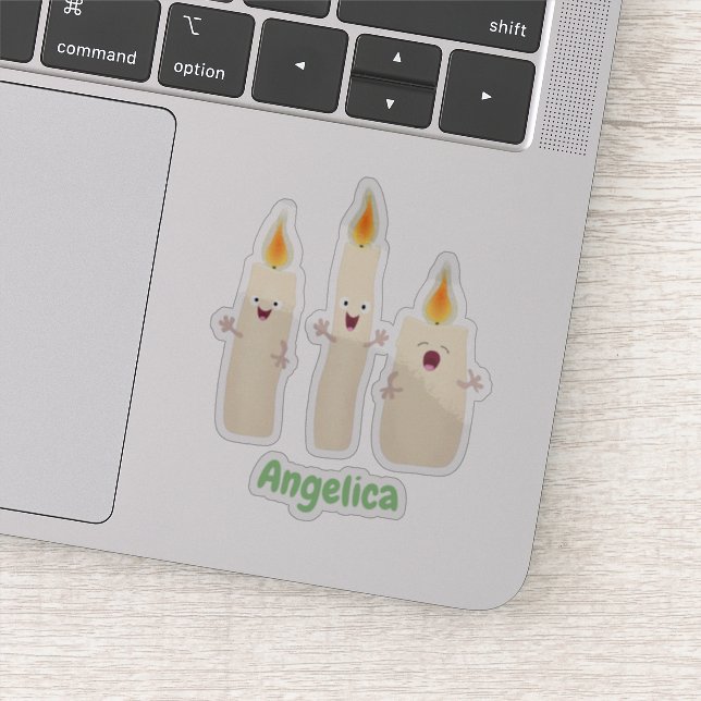 Adesivo Bela canção de cantar trio de vela (Detalhe)