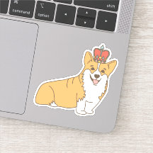 Bela Caricatura Rainha de Corgi com Coroa