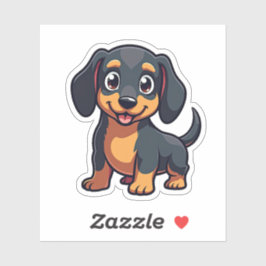 Adesivo Bela Dachshund, Aventura Kawaii, Pequena