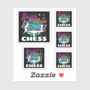 Adesivo Bela em Movimento - Jogador de Xadrez para Meninas