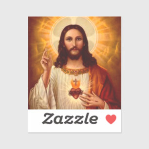 Adesivo Bela imagem religiosa Sagrado Coração de Jesus