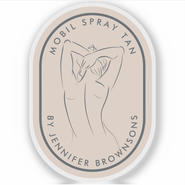 Adesivo Bela Tan Spa Body Arredondada Decal (Frente)