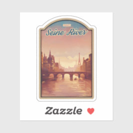 Adesivo Bela Visão do Rio Sena - França